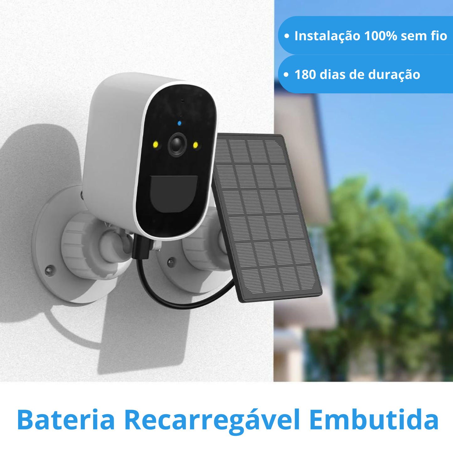 Câmera Wifi com bateria solar 1080P - Import MA