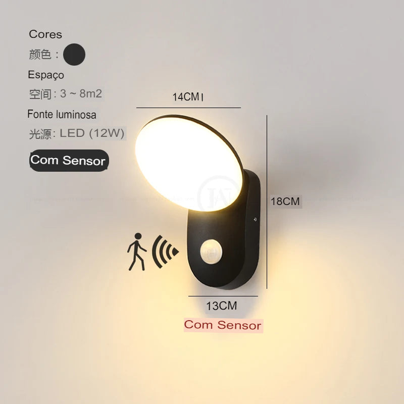 Lâmpada de Parede LED com Sensor de Movimento - Import MA