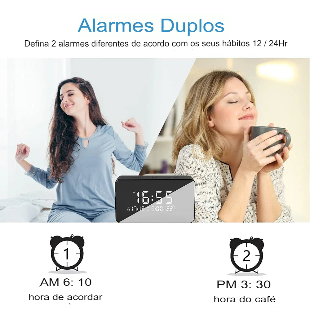 Câmera HD QULE com Suporte Wi-Fi e Duplo Alarme - Import MA