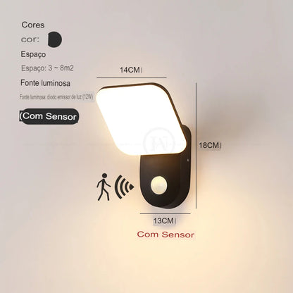 Lâmpada de Parede LED com Sensor de Movimento - Import MA