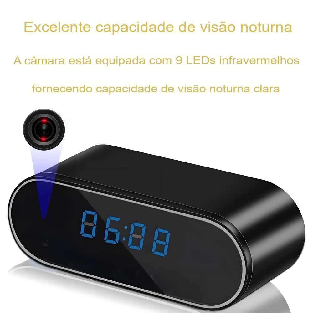 Relógio Espião com Câmera Oculta Wi-Fi e Visão Noturna- Import MA