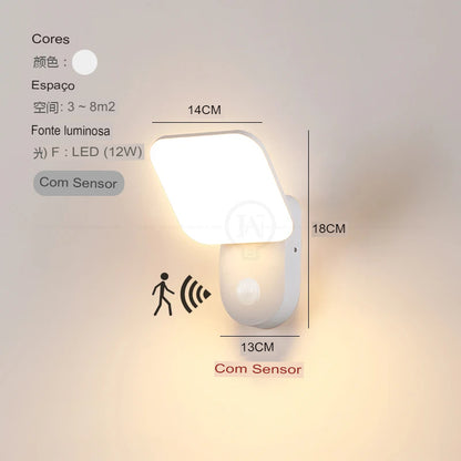 Lâmpada de Parede LED com Sensor de Movimento - Import MA