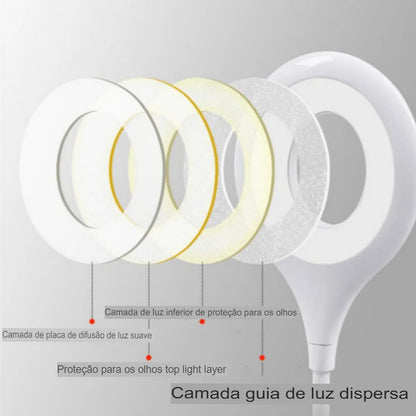 Lâmpada de Mesa USB com Iluminação Ajustável - Import MA