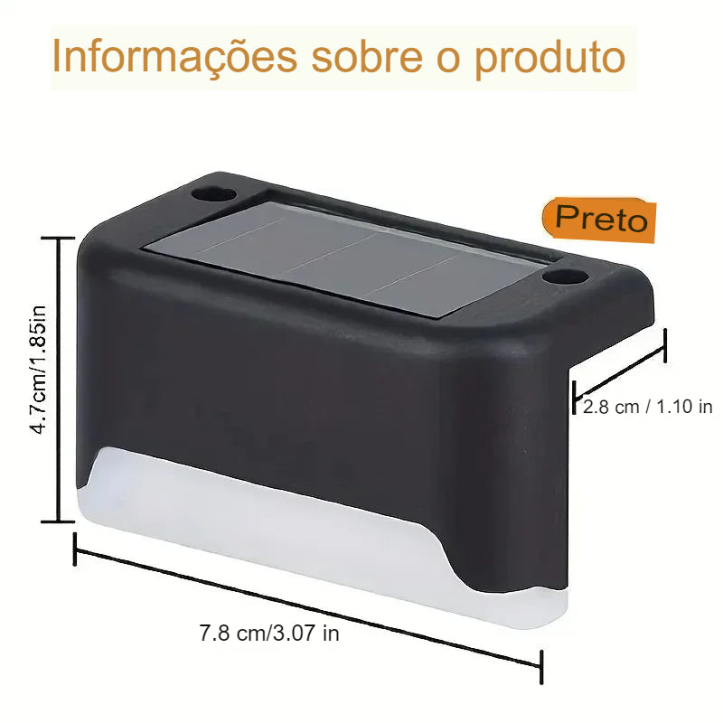 Lâmpadas de Degrau LED Solar - Import MA